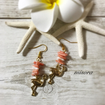 フラミンゴ サンゴピアス(イヤリング)