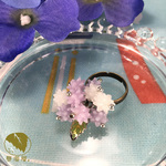 紫陽花のリング　藤鼠・紅藤・白練の色　waka 
