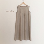 リネン ノースリーブワンピース(beige)