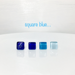 〜square blue〜ガラスピアス