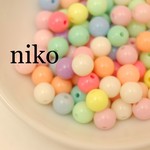 【100個】丸ビーズ☆彡パステルカラーmix