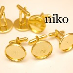 セッティング＊カフスボタン　ゴールド5個