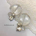 【SALE】クリアサークル大ぶりピアス