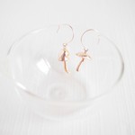 森の茸のピアス(無垢)