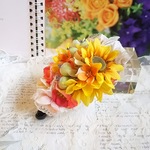 *＊Kazariya*＊向日葵畑の妖精達。。*＊向日葵とベリーのお花畑のようなオリジナルバナナクリップ*＊