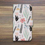 パステルカラーの花柄の手帳型iPhoneケース　　アイフォンケース　スマホケース　Android　Xperia　アンドロイド　エクスペリア