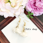 フラワーアンティークピアス