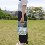 クリアクラッチ/ハンドルバッグ☆シャイニー内布付き