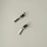 ラピスラズリとシルバースティック　ノンホールピアス