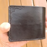 二つ折り財布　ブラック    (受注生産)