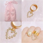 vintage swarovski heart ring