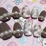 大人っぽいグレー★Nail