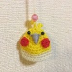 オカメインコちゃん キーホルダー（ルチノー）