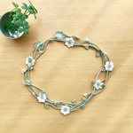 ラリエットパールgreen&white