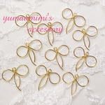 再入荷♡10個♡ワイヤーリボンチャーム♡