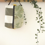 《閉店セール》シューズバッグ/　迷彩　×　グレーボーダー