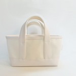 キャンパス×PVCレザーminiタウンバッグ＜WH×ホワイト＞＜BL×ブラック＞