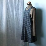 紺×緑×黄のチェック　ふんわり・すっきりエプロンドレス92