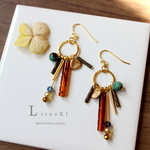 【再販】fringe　Swing　ピアス/イヤリング　天然石カオリン