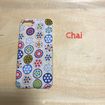 No.182 新作 カラフルお花プレート  クリーム  iPhoneケース