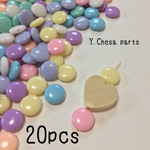 30.パステルカラー円形フラットビーズ