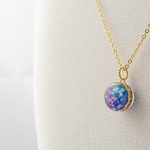 【初夏限定】紫陽花（ゴールド）：リバーシブルペンダント