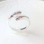 シルバー　フリーサイズリング　フォークリング　シルバー　リング