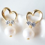 オープンハート・ジルコニア・ピアス ~ open heart zirconia ~