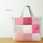 9 patch tote bag (jersey / girly tone)