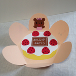 フラワーケーキカード