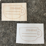 コーヒーカップ型の宛名枠