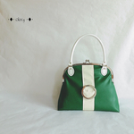 【受注制作】がま口サイケBag☆緑②
