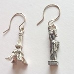 【エッフェル塔＆自由の女神　ピアス】〜シルバーフィールドのフック