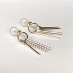 14kgf×silver filled ✴︎ ring fringe フリンジ ピアス