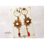 【送料無料】太陽と夕空のイヤリング/ピアス