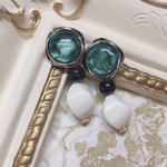 レトロボタンピアス
