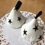 【再販】  人気商品 おしっこキャップ 2個セット   《白地黒スター》