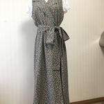 着物リメイク＊小紋のラップワンピース＊
