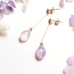 ☆ひと雫のアジサイ♡ラベンダー   ピアス(イヤリング)☆