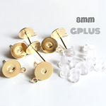 ★決算SALE★送料無料【30個 カン付き8mm】ピアス土台 パーツ 