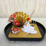 「tomochan＊＊＊＊様専用」つまみ細工（アレンジつまみ）再販「お正月飾り・鶴と扇」