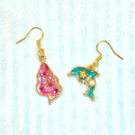 シェルとイルカピアス