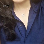 Horse Shoe Cz Gold Charm Necklase