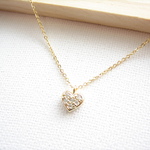 Mini Petit Heart Gold Charm Necklase