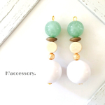 【SALE】爽やかカラー＊アンティーク調大振りピアス・イヤリング