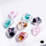 [8pcs] 12mm Rose Heart Lampwork Beads バラ ランプワークビーズ