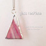 ガラスのカケラnecklace（クリアピンク）
