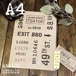 A4『# ナンバーズ』ステンシルシート【送料無料】