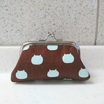 【再販】チョコミントのねこたま★プチがま口財布