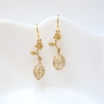 イスラエルのアネッタ～フラワーＡとナツメ（クリスタルG）♡ピアス・イヤリング♪【K18フック対応♪】